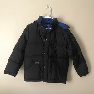Polo by Ralph Lauren Black/Royal Blue Winter Coat